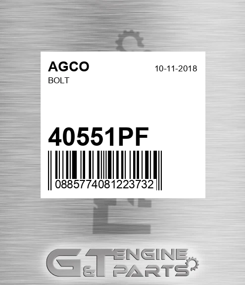 40551PF AGCO Bolt