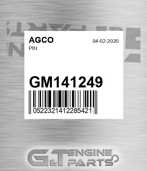 GM141249 Pin for AGCO