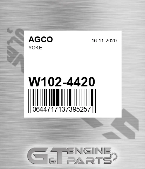 W102-4420 Yoke for AGCO