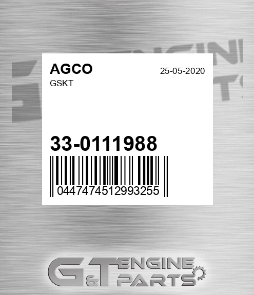 33-0111988 Gskt for AGCO