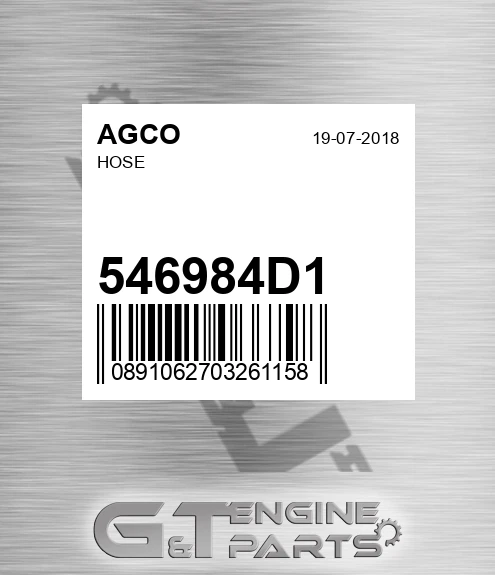546984D1 Hose for AGCO