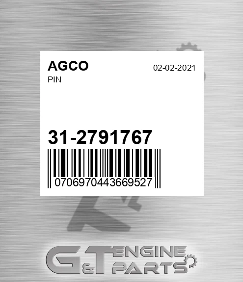 31-2791767 Pin for AGCO