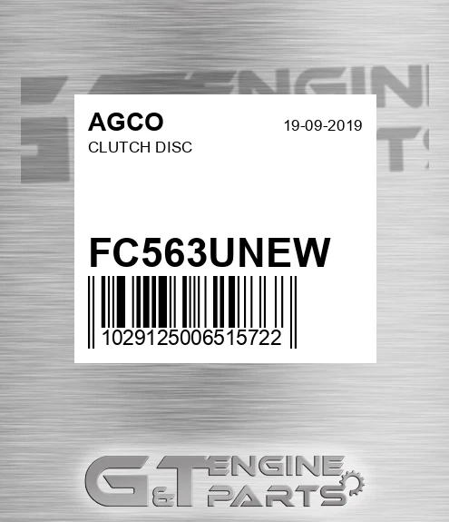 FC563UNEW AGCO Clutch Disc