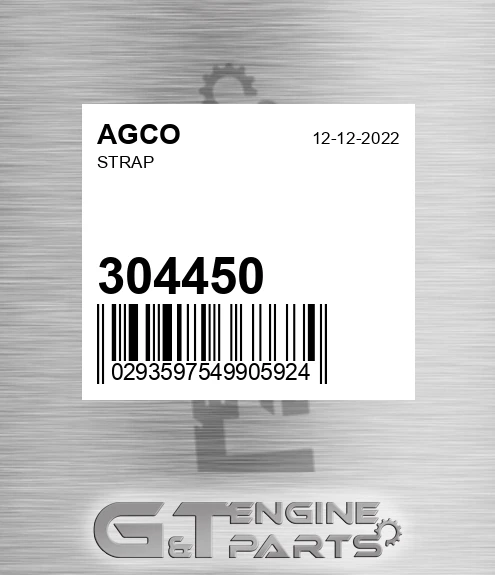 304450 AGCO Strap
