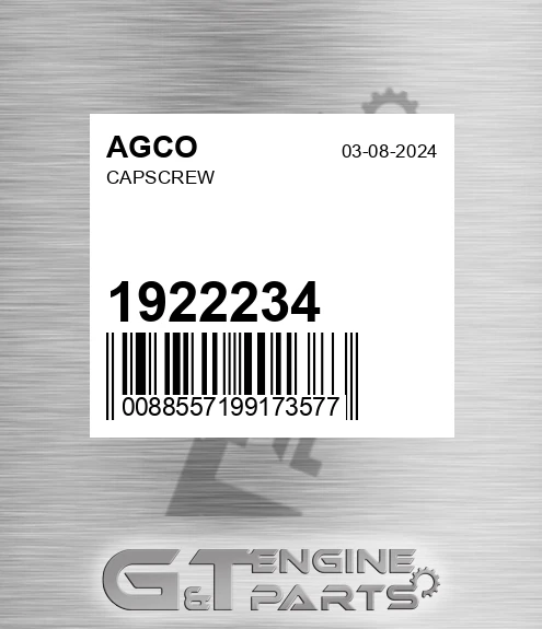 1922234 Capscrew for AGCO
