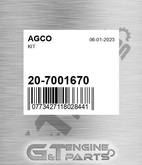 20-7001670 Kit for AGCO