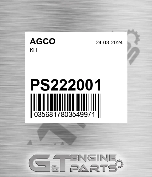 PS222001 Kit for AGCO