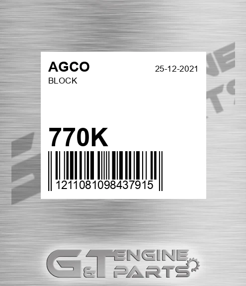 770K Block for AGCO
