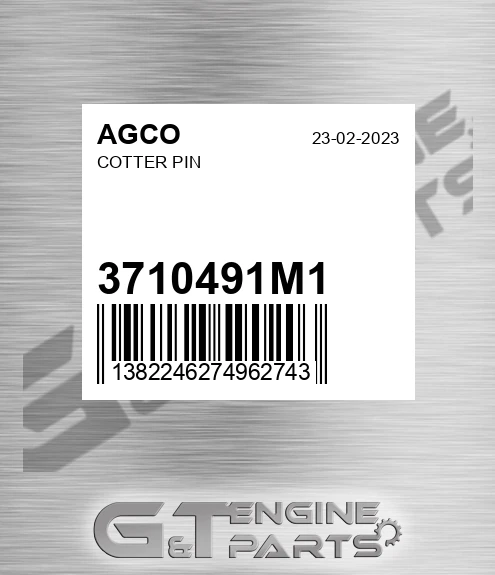 3710491M1 Cotter Pin for AGCO