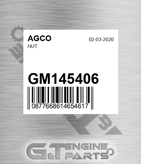 GM145406 Nut for AGCO