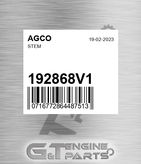 192868V1 Stem for AGCO