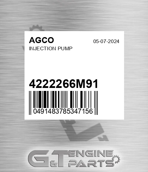 4222266M91 AGCO Injection Pump