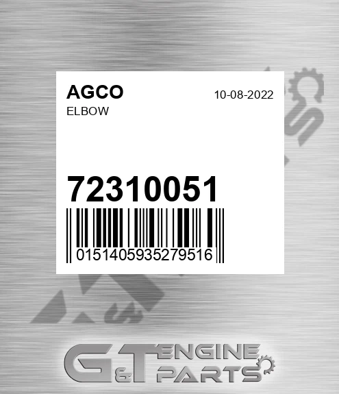 72310051 Elbow for AGCO