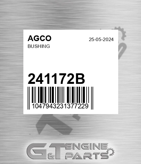 241172B Bushing for AGCO