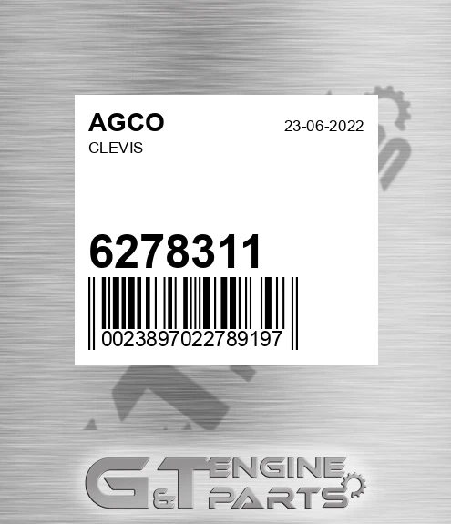 6278311 Clevis for AGCO