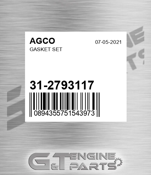 31-2793117 Gasket Set for AGCO