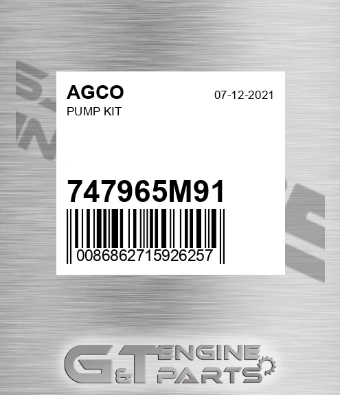 747965M91 Pump Kit for AGCO