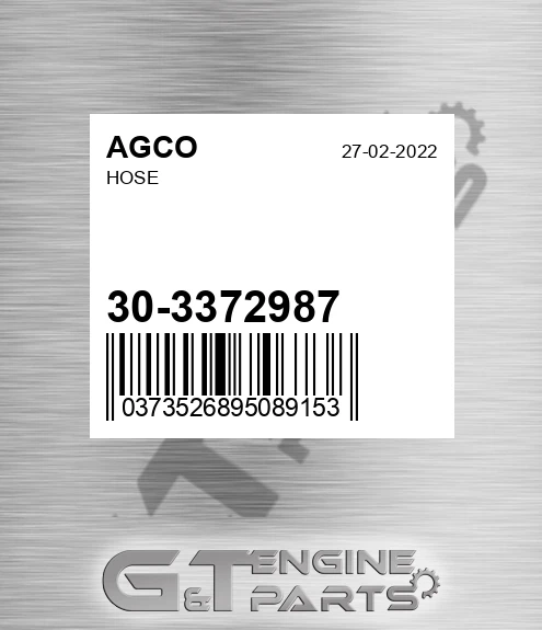 30-3372987 Hose for AGCO