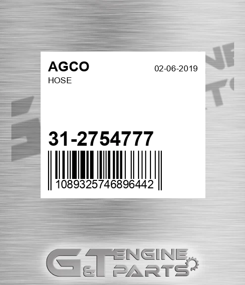 31-2754777 Hose for AGCO