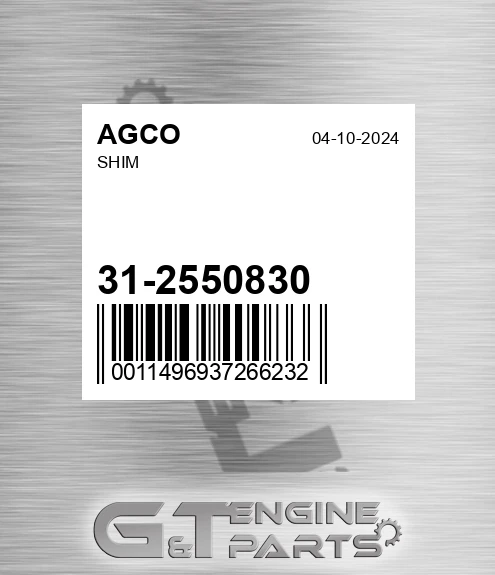 31-2550830 Shim for AGCO