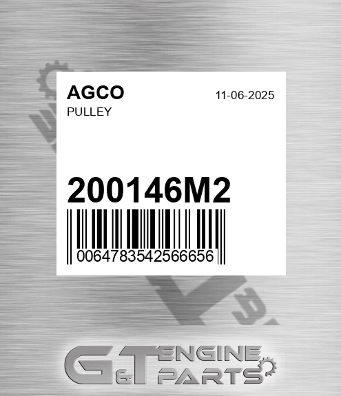 200146M2 Pulley for AGCO