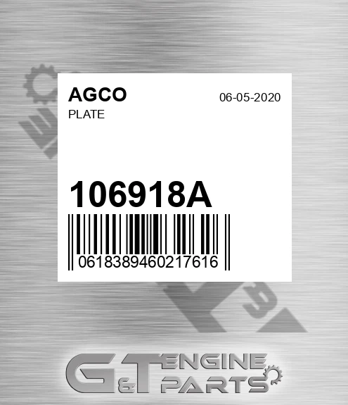 106918A Plate