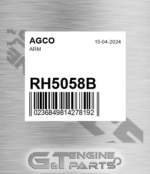 RH5058B AGCO Arm