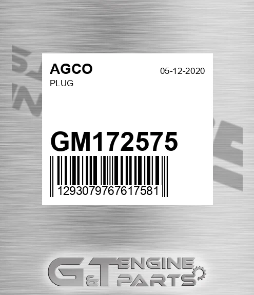 GM172575 Plug for AGCO