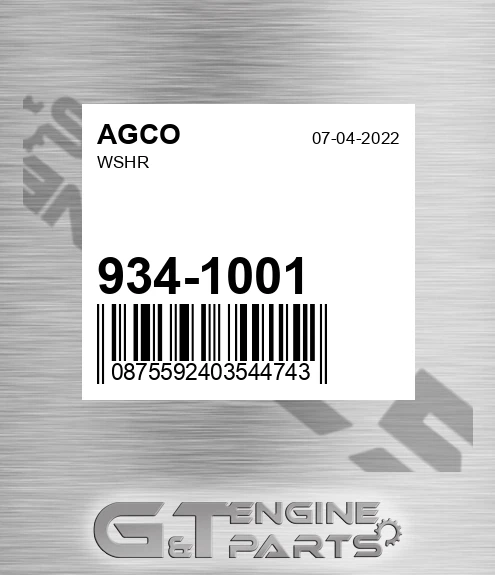 934-1001 Wshr for AGCO
