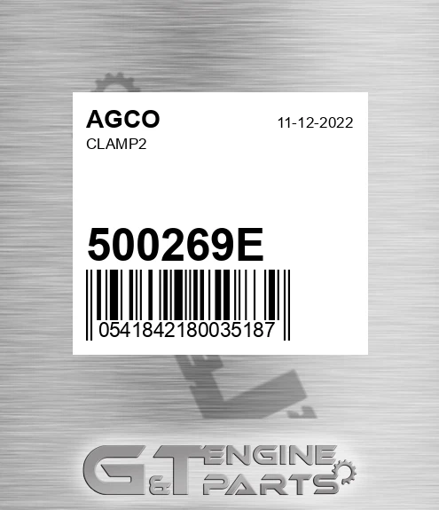 500269E Clamp2 for AGCO