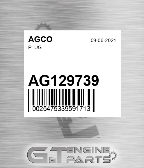 AG129739 Plug for AGCO