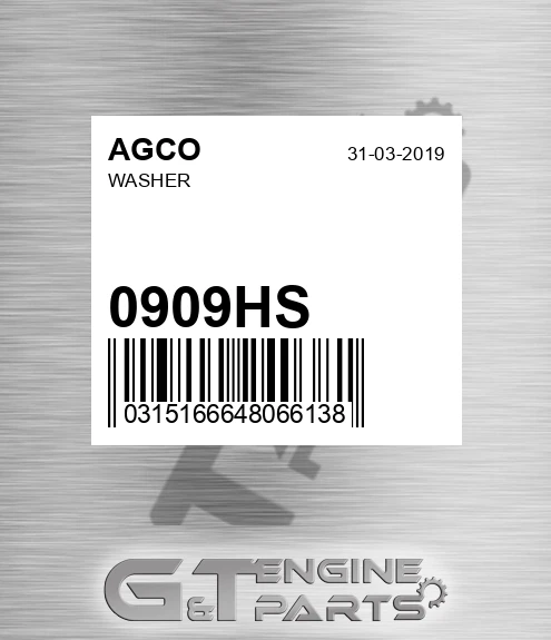 0909HS AGCO Washer