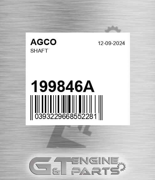 199846A Shaft for AGCO