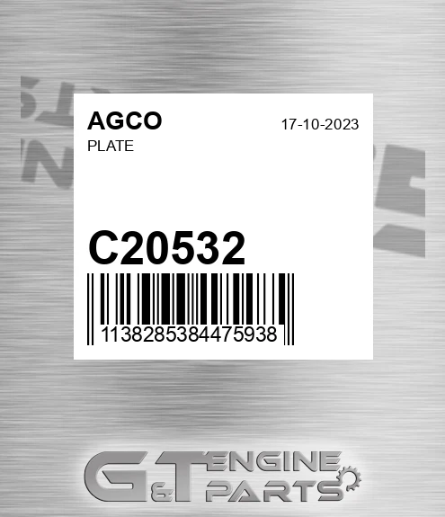 C20532 AGCO Plate