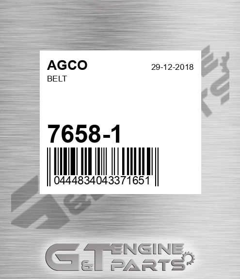 7658-1 Belt for AGCO