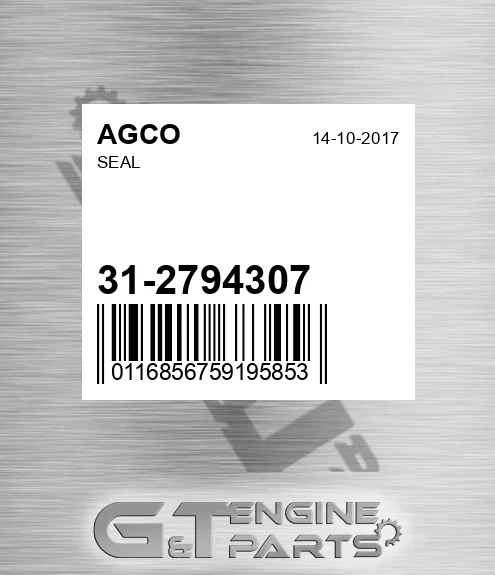 31-2794307 Seal for AGCO