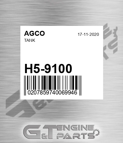 H5-9100 Tank for AGCO