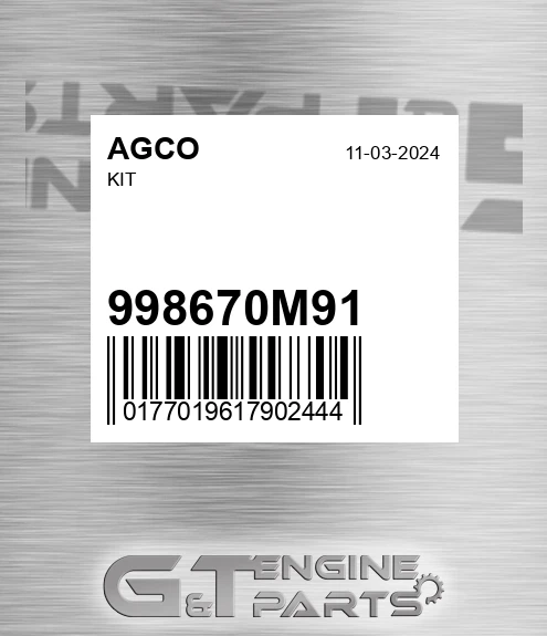998670M91 AGCO Kit