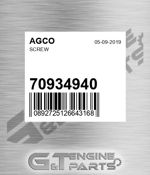 70934940 Screw for AGCO
