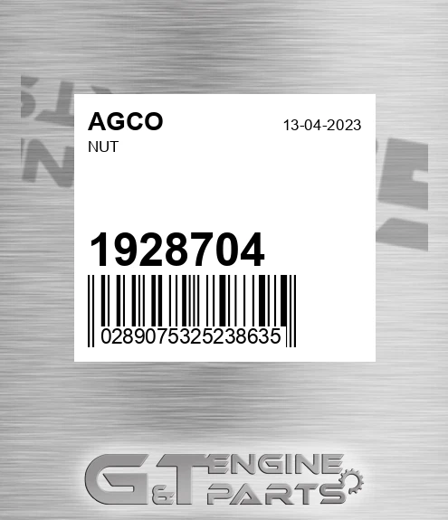 1928704 Nut for AGCO