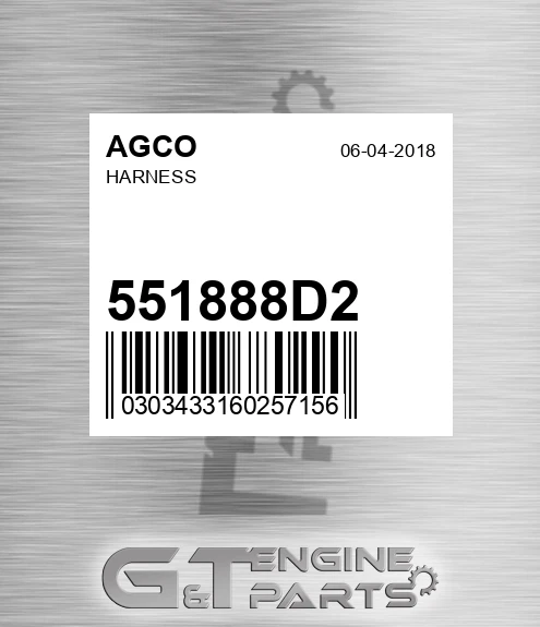 551888D2 Harness for AGCO