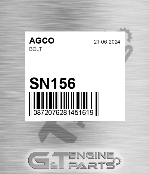 SN156 AGCO Bolt