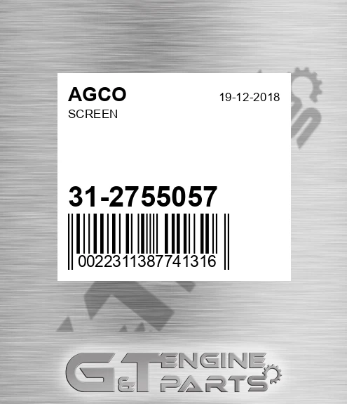 31-2755057 Screen for AGCO