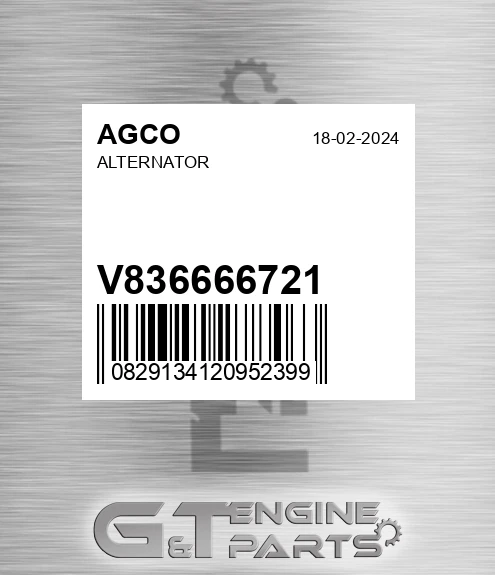 V836666721 Alternator for AGCO