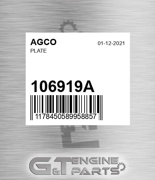 106919A Plate