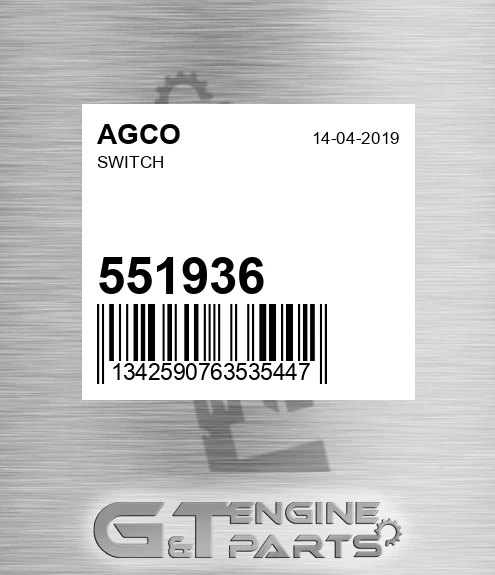 551936 Switch for AGCO