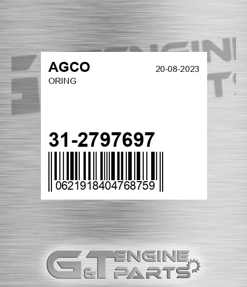 31-2797697 Oring for AGCO