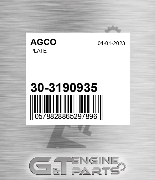 30-3190935 Plate for AGCO