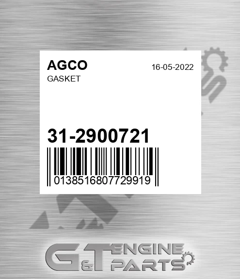 31-2900721 Gasket for AGCO