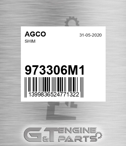 973306M1 Shim for AGCO